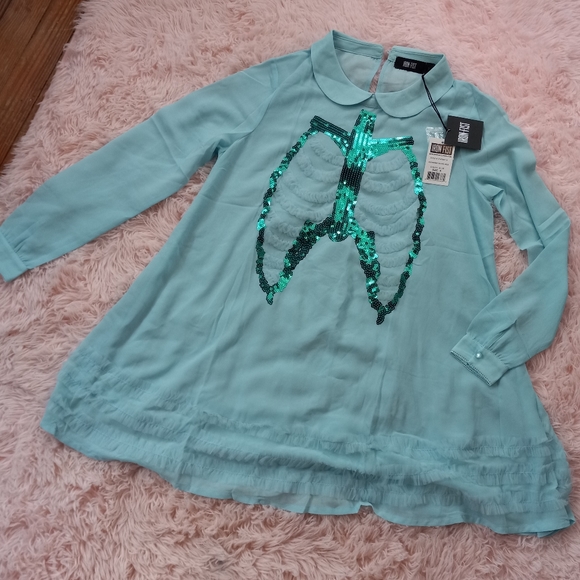 Dead Mermaid NWT Iron Fist babydoll lace dress! Pastel goth/ fairycore! - Picture 14 of 16